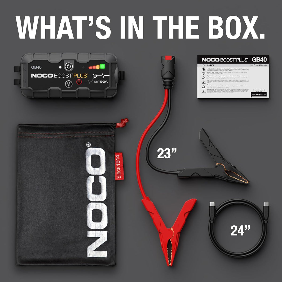 NOCO Boost GB40 1000A UltraSafe 12V Lithium Jump Starter – Open Box