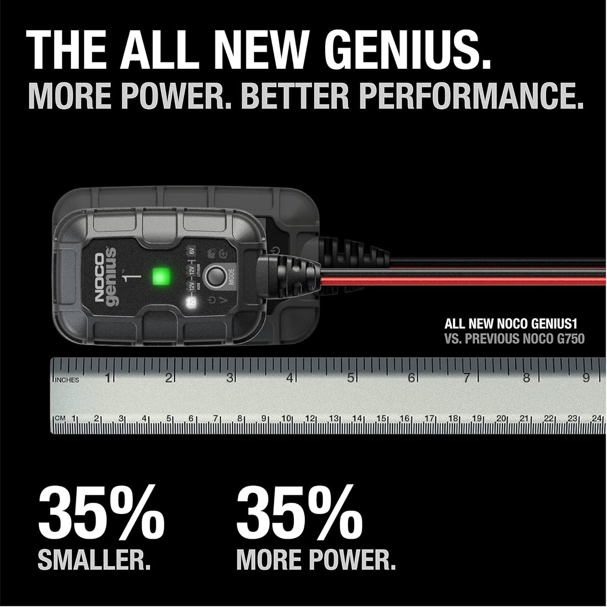 NOCO GENIUS1 1A 6V/12V Smart Battery Charger & Maintainer – Open Box