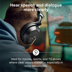 Sennheiser RS 175 RF Wireless TV Headphone System with Bass Boost & Surround Sound – Black – Open Box