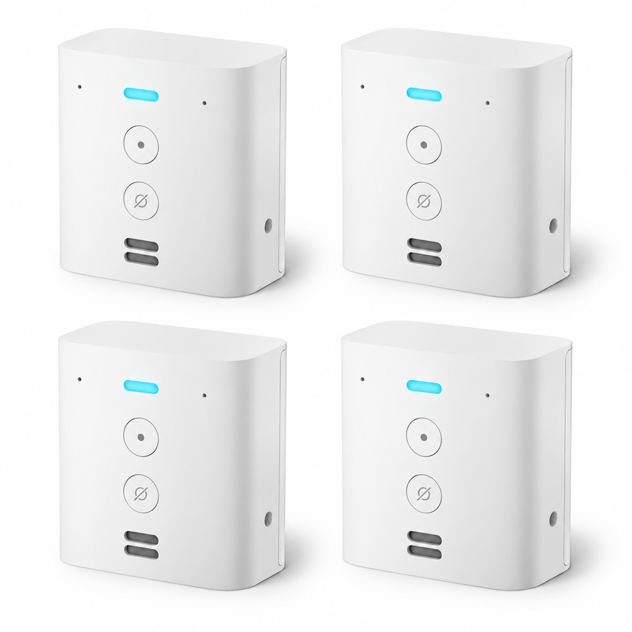 Amazon Echo Flex Plug-In Smart Speaker with Alexa – 4-Pack – White – Brand New