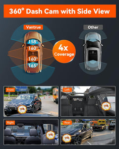 Vantrue N5 4-Channel 360° Dash Cam – 2.7K, STARVIS 2, IR Night Vision, WiFi & GPS