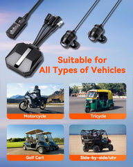 Vantrue F1 Falcon 1 Motorcycle Dash Cam – 4K Front & 1080p Rear, GPS, WiFi, IP67 Waterproof